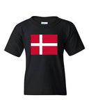 Denmark Country Flag Europe Danish Nation Patriotic DT Youth Kids T-Shirt Tee