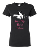 Ladies He's My Bestfriend Best Friend Buddy Friendship Funny T-Shirt Tee