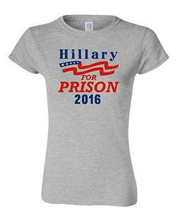 Junior Hillary For Prison 2016 President Election Anti Politics DT T-Shirt Tee