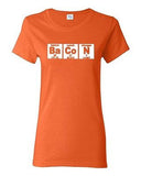 Ladies Bacon Strips Elements Chemistry Science Breakfast Funny Humor T-Shirt Tee