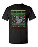 Meowy Meow Cat Kitten Animals Pet Xmas Ugly Christmas DT Adult T-Shirt Tee