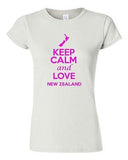Junior Keep Calm And Love New Zealand Country Patriotic Novelty T-Shirt Tee