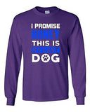 Long Sleeve Adult T-Shirt I Promise Honey This Is My Last Dog Puppy Paw Funny DT
