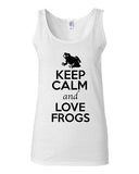 Junior Keep Calm And Love Frogs Toads Bullfrog Animal Lover Sleeveless Tank Tops