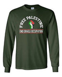Long Sleeve Adult T-Shirt Free Palestine End Israeli Occupation Movement DT