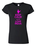 Junior Keep Calm And Love India Country Nation Patriotic Novelty T-Shirt Tee
