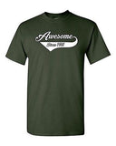 Awesome Since 1961 With Tail Age Happy Birthday Gift Funny DT Adult T-Shirt Tee