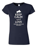 Junior Keep Calm And Love Central African Republic Country Novelty T-Shirt Tee