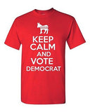 Keep Calm And Vote Democrat Politics Novelty Statement Adult T-Shirt Tee