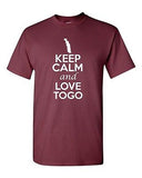 Keep Calm And Love Togo Country Nation Patriotic Novelty Adult T-Shirt Tee