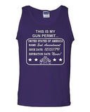 This Is My Gun Permit 2nd Amendment Novelty Statement Graphics Adult Tank Top