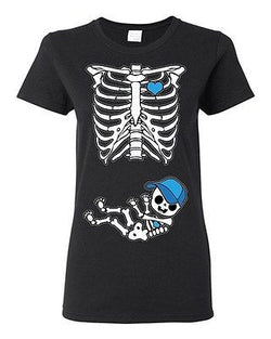 Boy Cap Baby Skeleton Baseball Cap Blue Ladies DT T-Shirt Tee