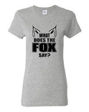 Ladies What Does the Fox Say Sound Music Song Party Swag Retro Cool T-Shirt Tee