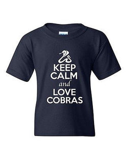 Keep Calm And Love Cobras King Snake Venom Animal Lover Youth Kids T-Shirt Tee