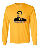 Long Sleeve Adult T-Shirt Ronald Reagan Bush '84 Election Vote Campaign Support