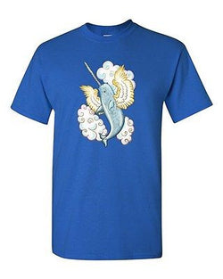 Flying Whale Rough Unicorn Tanya Ramsey Funny Artworks Art DT Adult T-Shirts Tee