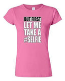 Junior But First Let Me Take A Selfie Photo Camera Funny Humor DT T-Shirt Tee