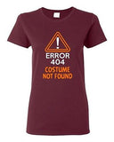 Ladies Costume Error 404 Not Found Halloween Orange Funny Humor DT T-Shirt Tee