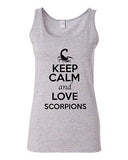 Junior Keep Calm And Love Scorpions Desert Animal Lover Sleeveless Tank Tops