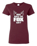 Ladies What Does the Fox Say Sound Music Song Party Swag Retro Cool T-Shirt Tee