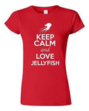 Junior Keep Calm And Love Jellyfish Jellies Ocean Animal Lover Humor T-Shirt Tee