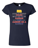 Junior Always Be Yourself Unless You Can Be An Kansan Map Star DT T-Shirt Tee