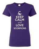 Ladies Keep Calm And Love Scorpions Venom Animal Lover Wild Funny T-Shirt Tee