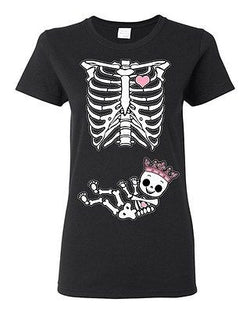 Princess Crown Baby Girl Skeleton Ladies DT T-Shirt Tee