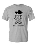 Keep Calm And Love Kazakhstan Country Nation Patriotic Novelty Adult T-Shirt Tee