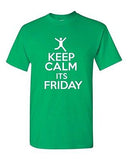 Keep Calm It's Friday Relax Novelty Statement Graphics Adult T-Shirt Tee