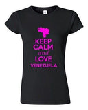 Junior Keep Calm And Love Venezuela Country Statement Novelty T-Shirt Tee