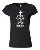 Junior Keep Calm And Love India Country Nation Patriotic Novelty T-Shirt Tee