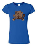 Junior Thirsty Beaver Log Cute Animal BeanePod Artworks Art Funny DT T-Shirt Tee