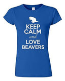 Junior Keep Calm And Love Beavers Rats Rodents Animal Lover Humor T-Shirt Tee