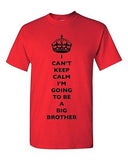 I Can't Keep Calm I'm Going To Be A Big Brother Bro Family DT Adult T-Shirt Tee