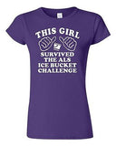 Junior This Girl Survived The ALS Ice Bucket Challenge Novelty T-Shirt Tee