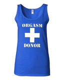 Junior Orgasm Donor Funny Humor Novelty Statement Graphics Tank Top