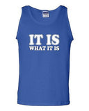 It Is What It Is Novelty Statement Graphics Adult Tank Top