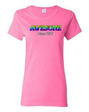 Ladies Awesome Since 1976 Colorful Happy Birthday Gift Funny DT T-Shirt Tee