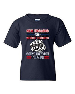 World Champs Can't Deflate These New England Football DT Youth Kids T-Shirt Tee