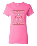 Ladies Firefighter Hero Ugly Christmas Sweater Fire Firemen Funny DT T-Shirt Tee