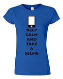 Junior Keep Calm And Take A Selfie Phone Camera Picture Funny DT T-Shirt Tee