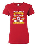 Ladies Firefighter Rescue Hero I Married Mine Husband Funny Humor DT T-Shirt Tee