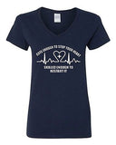 V-Neck Ladies Cute Enough To Stop Your Heart Skilled Enough Funny T-Shirt Tee