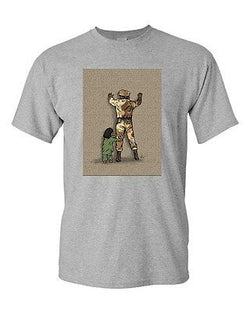 Her Job Soldier Peace Unity Tanya Ramsey Artworks Art DT Adult T-Shirts Tee