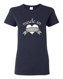 Made in 1975 40th Birthday Heart Crest Over The Hill Party DT Ladies T-Shirt Tee