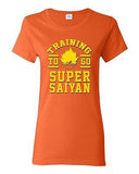 Ladies Training To Go Super Saiyan Gym Workout Anime Funny Parody DT T-Shirt Tee