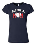 Junior Baseball Mom Heart Sports Novelty DT T-Shirt Tee