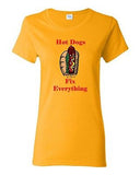 Ladies Hot Dogs Fix Everything Hotdog Sausage Sandwich Snack Food DT T-Shirt Tee