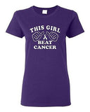 Ladies This Girl Beat Cancer Survive Cancer Survivor Survival T-Shirt Tee